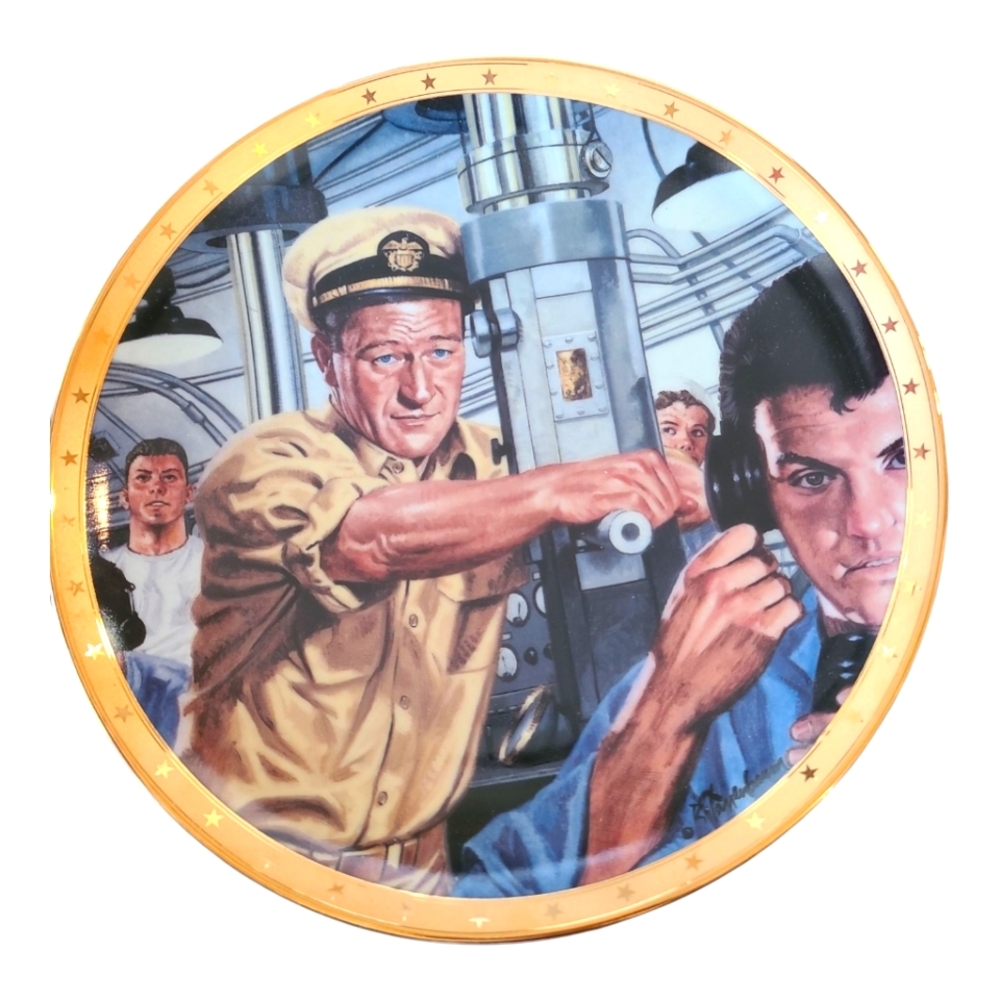 John Wayne Symbol of Naval Strength by Robert Tanenbaum Franklin Mint 8' Plate